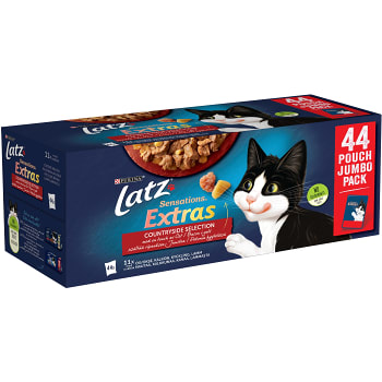 Kattmat Sensations Extras Countrys Selection i gelé 44-p 3,74kg Latz