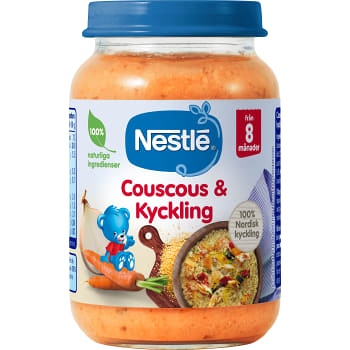 Barnmat Couscous & Kyckling 8 mån 190g Nestle