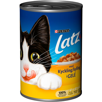 Kattmat Våt Kyckling i géle 400g Latz