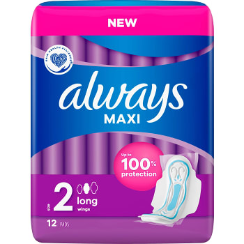 Binda Lång Maxi 12-p Always