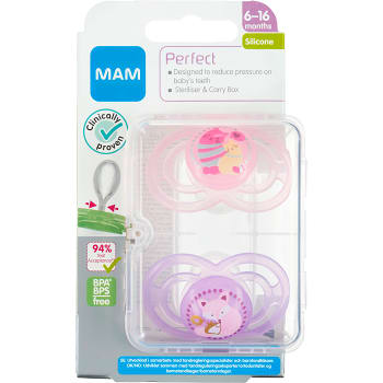 Napp Perfect Silikon 6-16mån 2-p MAM