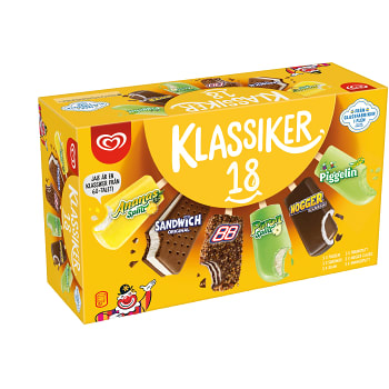 Glass Klassikerlåda 18-pack GB Glace