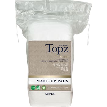 Bomullspad Make-up Fyrkantig 50-p Topz
