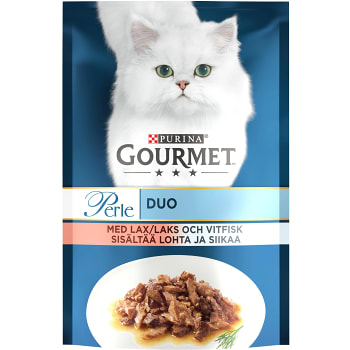 Kattmat Lax & Vit fisk 85g Gourmet Perle