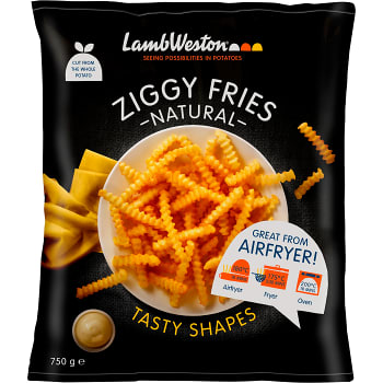 Pommes frites Ziggy fries Fryst 750g Lamb weston