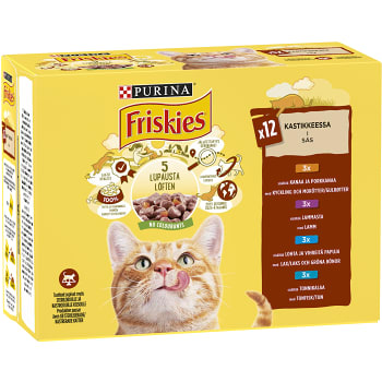 Kattmat i sås blandade smaker 85g 12-p Friskies