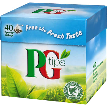 Svart te Pyramidpåse 40-p PG Tips