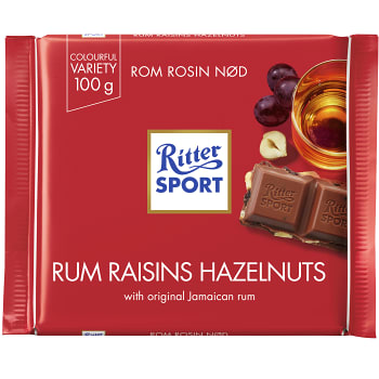 Chokladkaka Romrussin Hasselnöt 100g Ritter