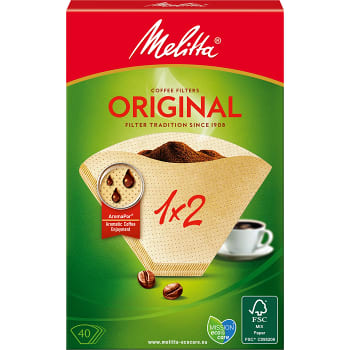 Kaffefilter Original Oblekt 1x2 40-p Miljömärkt Melitta