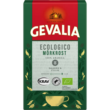 Bryggkaffe Ecologico Mörkrost 425g KRAV Gevalia