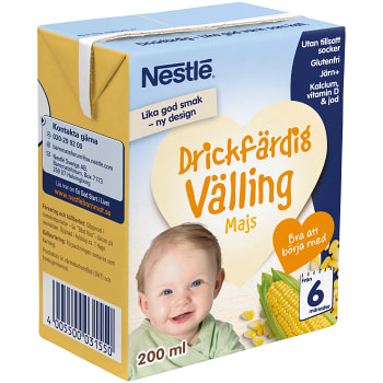 Majsvälling Drickfärdig Från 6m 200ml Nestle