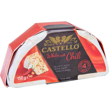 Vitmögelsost med Röd Chili 39% 150g Castello