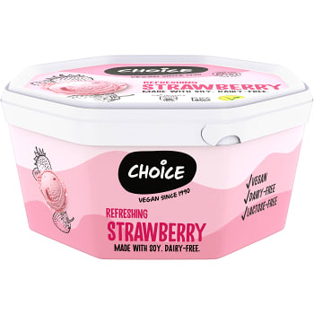 Glass Jordgubb Vegansk 750ml Laktosfri Choice