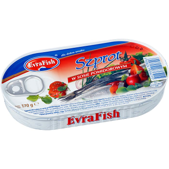 Skarpsill i tomatsås 170g Evra Fish