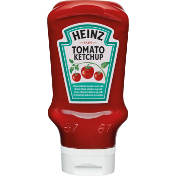 Ketchup utan tillsatt socker & salt 400ml Heinz