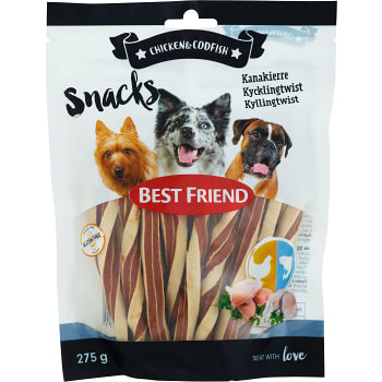Hundgodis Kycklingtwist 275g Best Friends
