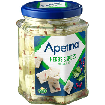 Vitost tärnad i olja 265g Apetina