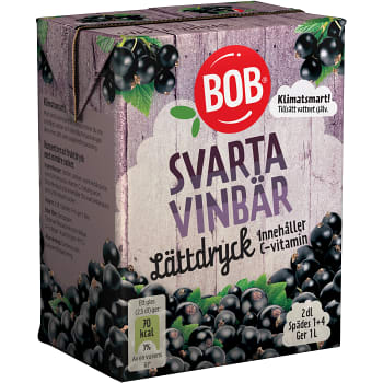 Lättdryck Svartvinbär Koncentrat 2dl BOB
