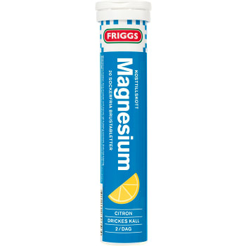 Brustablett Magnesium Citron Sockerfri Kosttillskott 20-p 1000mg Friggs