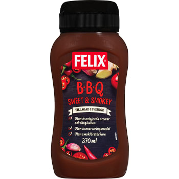 Sås BBQ Sweet &amp; Smokey 370ml Felix