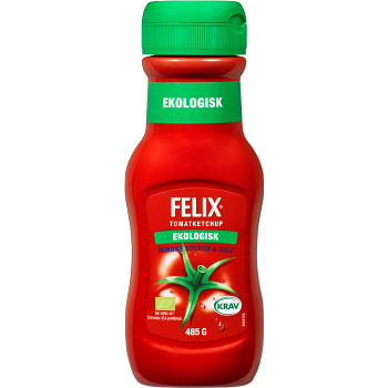 Ketchup Mindre socker &amp; salt 485g KRAV Felix
