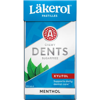 Halstabletter Dents Menthol 36g Läkerol