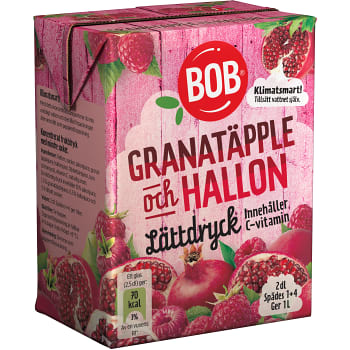 Lättdryck Granatäpple &amp; hallon Koncentrat 2dl BOB