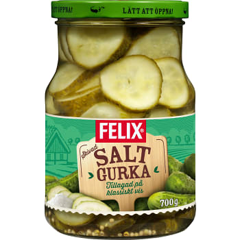 Saltgurka skivad 700g Felix