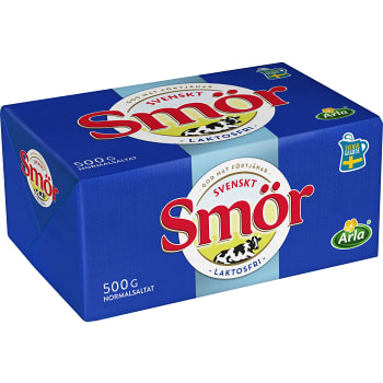 Smör Normalsaltat 82% Laktosfritt 500g Svenskt Smör från Arla