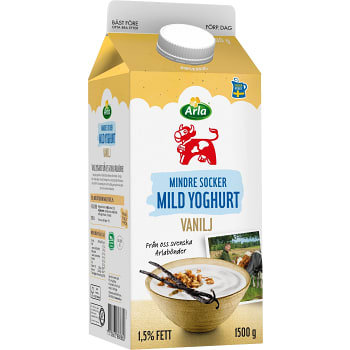 Vaniljyoghurt Mild 1,5% lättsockrad 1500g Arla Ko®
