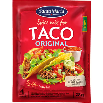 Taco Spice Mix Orginal Mild 28g Santa Maria