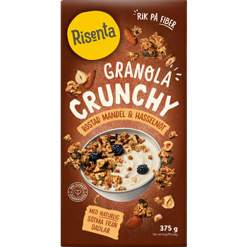 Granola Mand Hasselnöt 375g Risenta