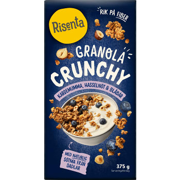 Granola Kardemumma Hasselnöt 375g Risenta