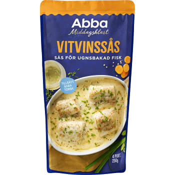 Vitvinssås för ugnsbakad torsk 250g Abba