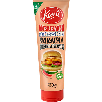 Amerikansk Dressing Schriracha vegansk 230g Kavli
