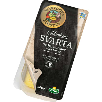 Munkens Svarta mellan skivad 31% 300g Wästgöta Kloster