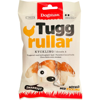 Tuggrulle med kyckling 3-p Dogman