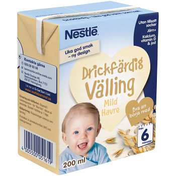 God natt Mild havrevälling Drickfärdig Från 6m 200ml Nestle