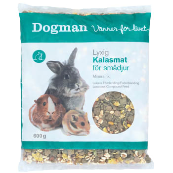 Lyxig kalasmat Smådjursfoder 600g Dogman