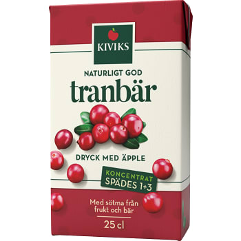 Tranbärsdryck Koncentrat 25cl Kiviks