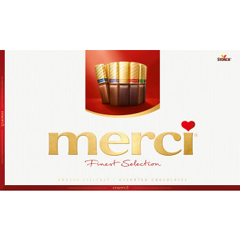 Chokladask Finest selection Röd 400g Merci