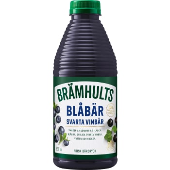 Juice Blåbär Svarta Vinbär 850ml Brämhults