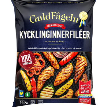 Grillade innerfiléer BBQ Fryst 540g Guldfågeln