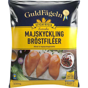 Majskycklingbröstfiléer Fryst 1kg Guldfågeln