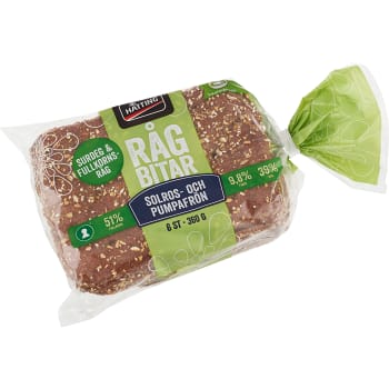Rågbitar Solros- &amp; pumpafrön 360g Hatting