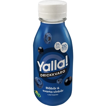 Drickkvarg Blåbär &amp; Svarta Vinbär Laktosfri 350ml Yalla®