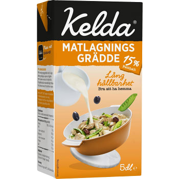 Matlagningsgrädde 15% 5dl Kelda
