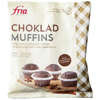 Chokladmuffins Glutenfri Laktosfri Fryst 240g Fria