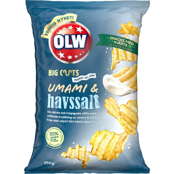 Chips Big Cuts Umami &amp; Havssalt 250g OLW