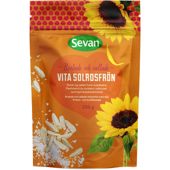 Solrosfrön Vita Rostade Saltade 200g Sevan
